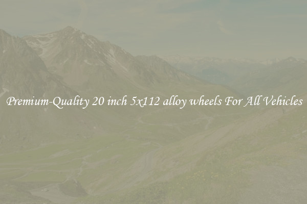 Premium-Quality 20 inch 5x112 alloy wheels For All Vehicles