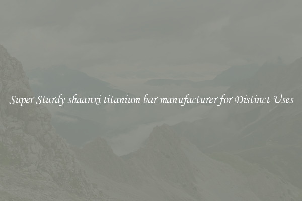Super Sturdy shaanxi titanium bar manufacturer for Distinct Uses