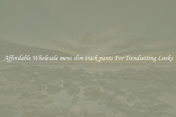 Affordable Wholesale mens slim track pants For Trendsetting Looks