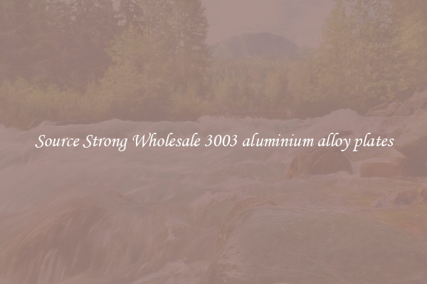 Source Strong Wholesale 3003 aluminium alloy plates