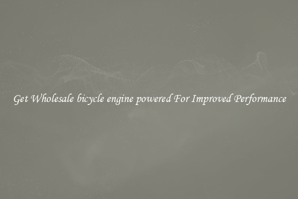 Get Wholesale bicycle engine powered For Improved Performance