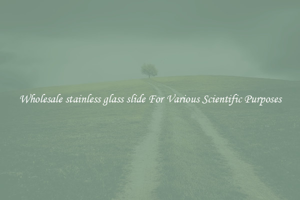 Wholesale stainless glass slide For Various Scientific Purposes