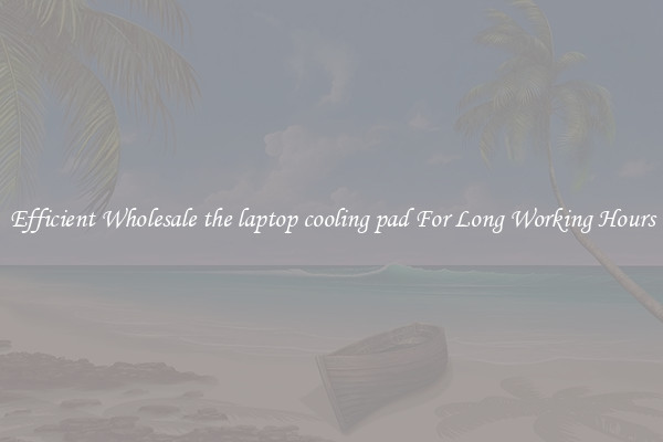 Efficient Wholesale the laptop cooling pad For Long Working Hours