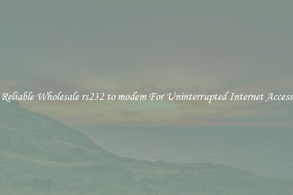 Reliable Wholesale rs232 to modem For Uninterrupted Internet Access