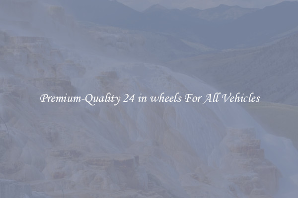 Premium-Quality 24 in wheels For All Vehicles