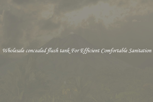 Wholesale concealed flush tank For Efficient Comfortable Sanitation