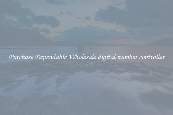 Purchase Dependable Wholesale digital number controller