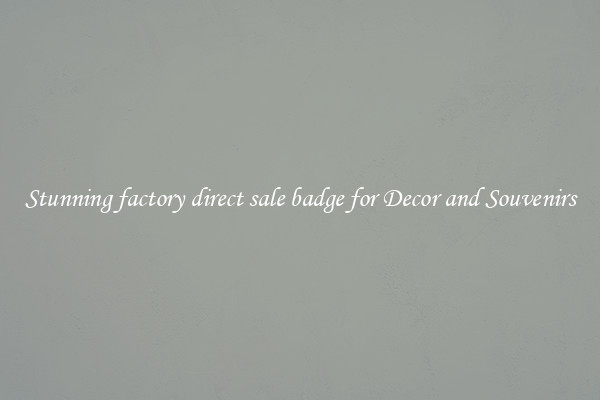 Stunning factory direct sale badge for Decor and Souvenirs