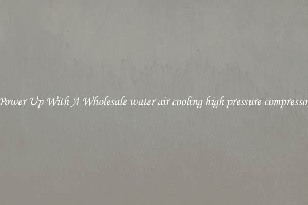Power Up With A Wholesale water air cooling high pressure compressor
